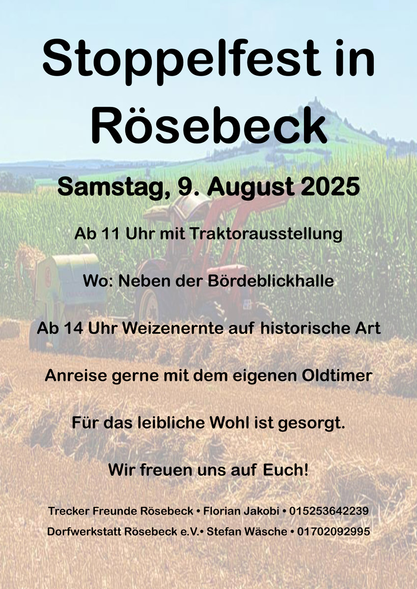 Stoppelfest Rösebeck 2025