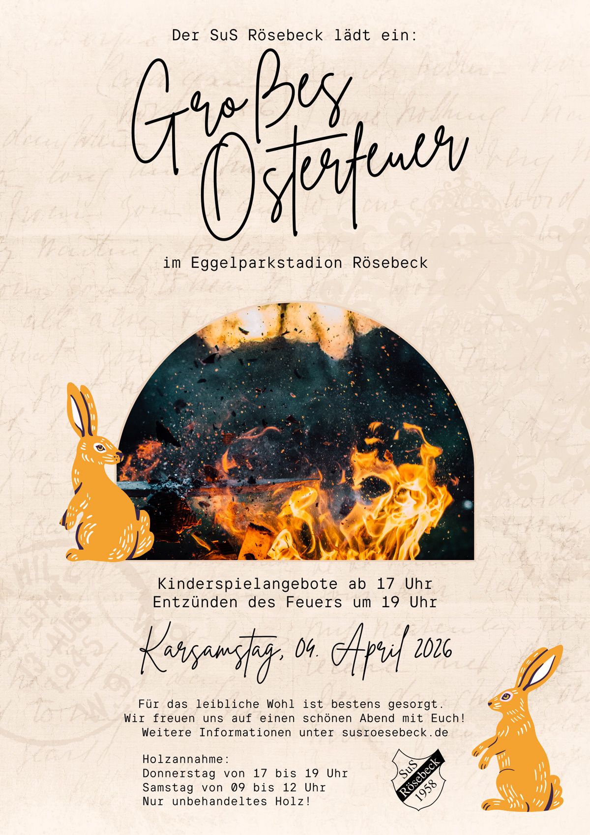 Osterfeuer Rösebeck 2026