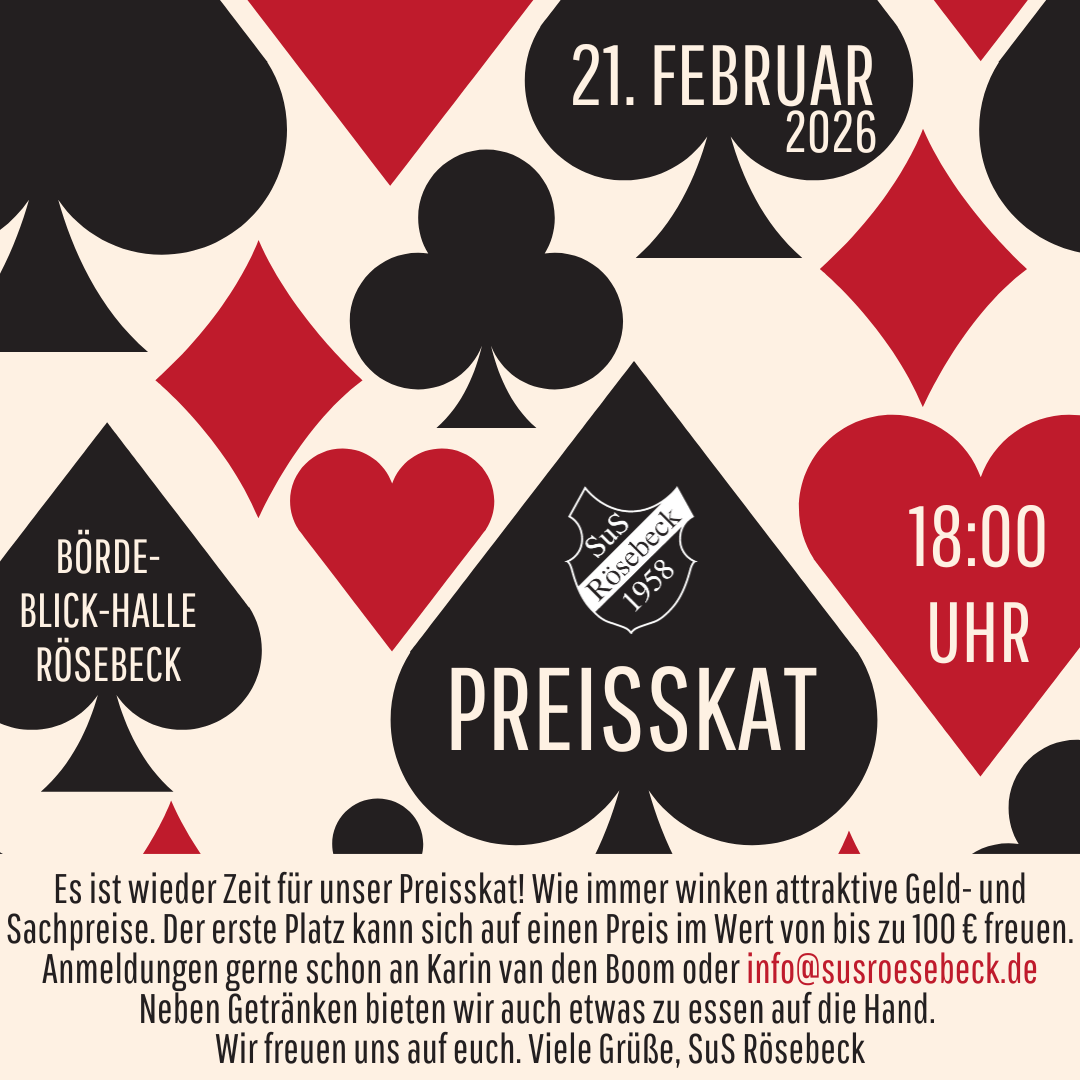 Preisskat Rösebeck 2026